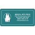 Medical Arts Press® Logo Magnet; Colored Background-Design Your Own, 3x1-1/2