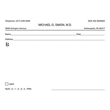 Medical Arts Press® 2-Part Rx Blanks; Carbonless, 4x5-1/2