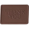 Chocolate Inn® Chocolate Business Card & Holder; Dark Chocolate, Thank You Greeting, Silver Box