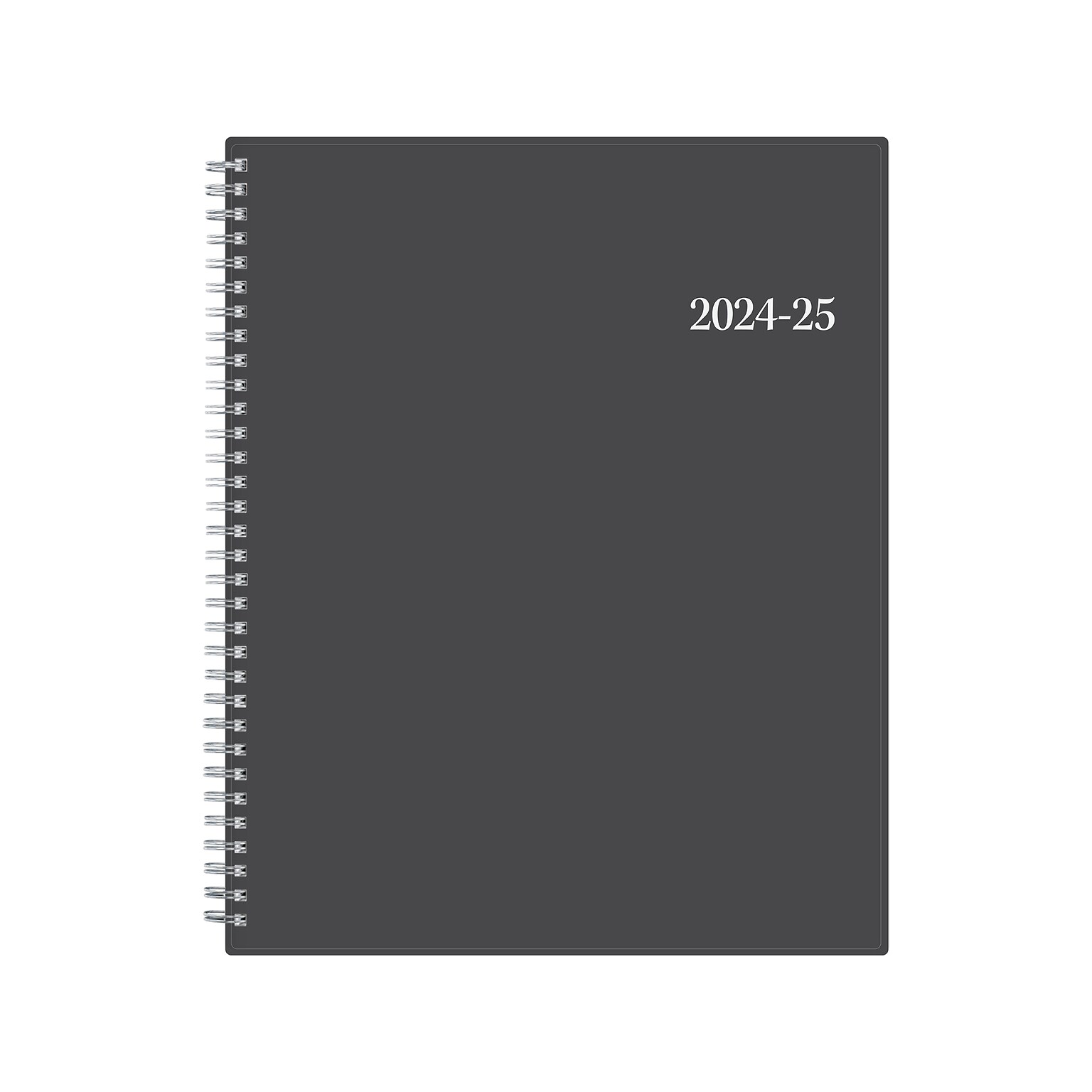 2024-2025 Blue Sky Collegiate 8.5 x 11 Academic Weekly & Monthly Planner, Plastic Cover, Gray (100135-A25)