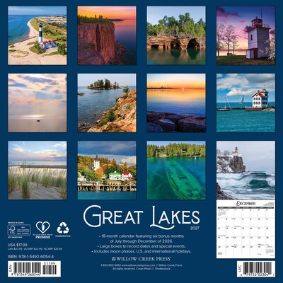 2027 Willow Creek Great Lakes  12 x 12 Monthly Wall Calendar (60544)
