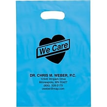 Custom Die Cut Handle Supply Bags; 15x12x3