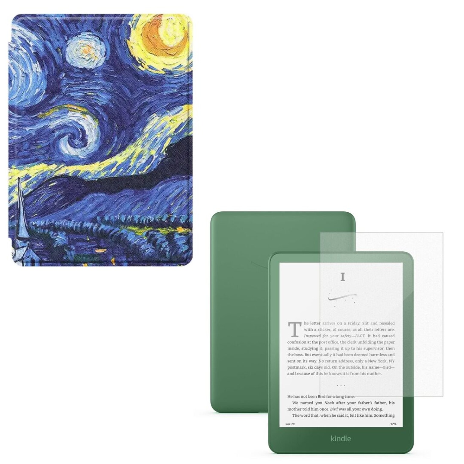 SaharaCase Venture TPU 7 Folio Case & Screen Protector for Kindle, Night Sky (TB00450-ZD-T70)