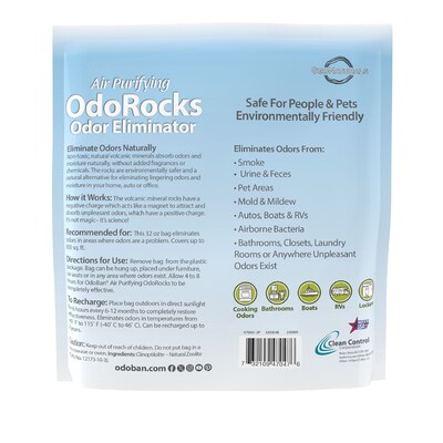 OdoBan Air Purifying OdoRocks Deodorizer Solid, 32 oz. (979561-2P)