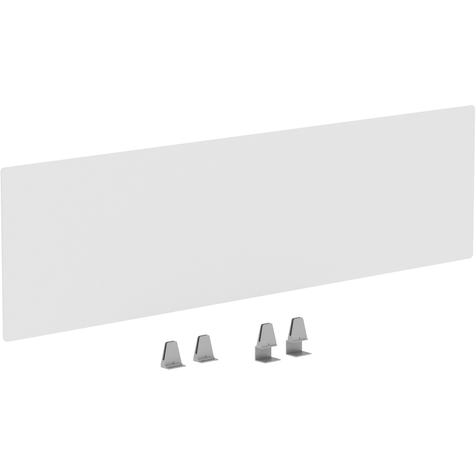 Lorell Relevance Acrylic Clamp Mount Desktop Privacy Panel, 15.7H x 59W, Clear (LLR16221)
