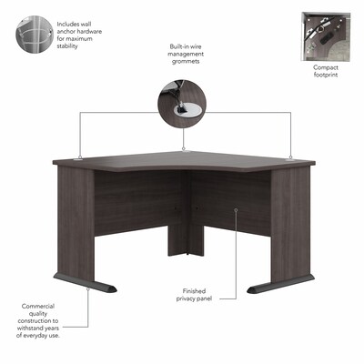 Bush Business Furniture Studio A 48"W Corner Computer Desk, Storm Gray (SDD148SG)