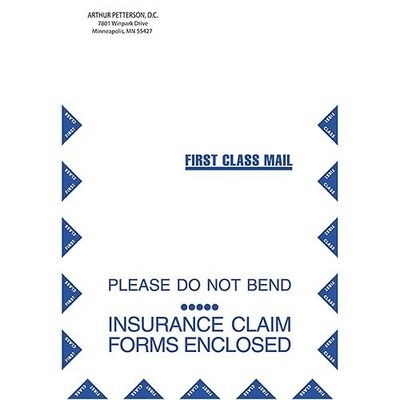 Medical Arts Press® Imprinted Jumbo 9 x 13 Insurance Claim Envelopes; No Window, 100/Box
