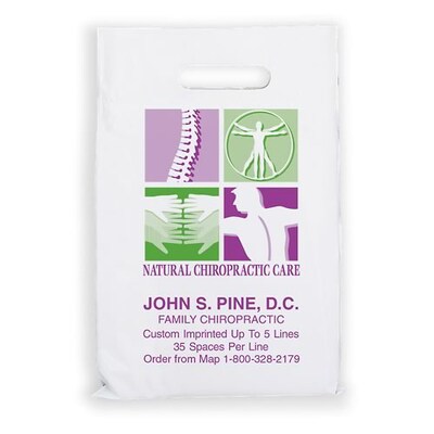 Medical Arts Press® Chiropractic Personalized Large 2-Color Supply Bags; 9x13, Natural Chiropractic
