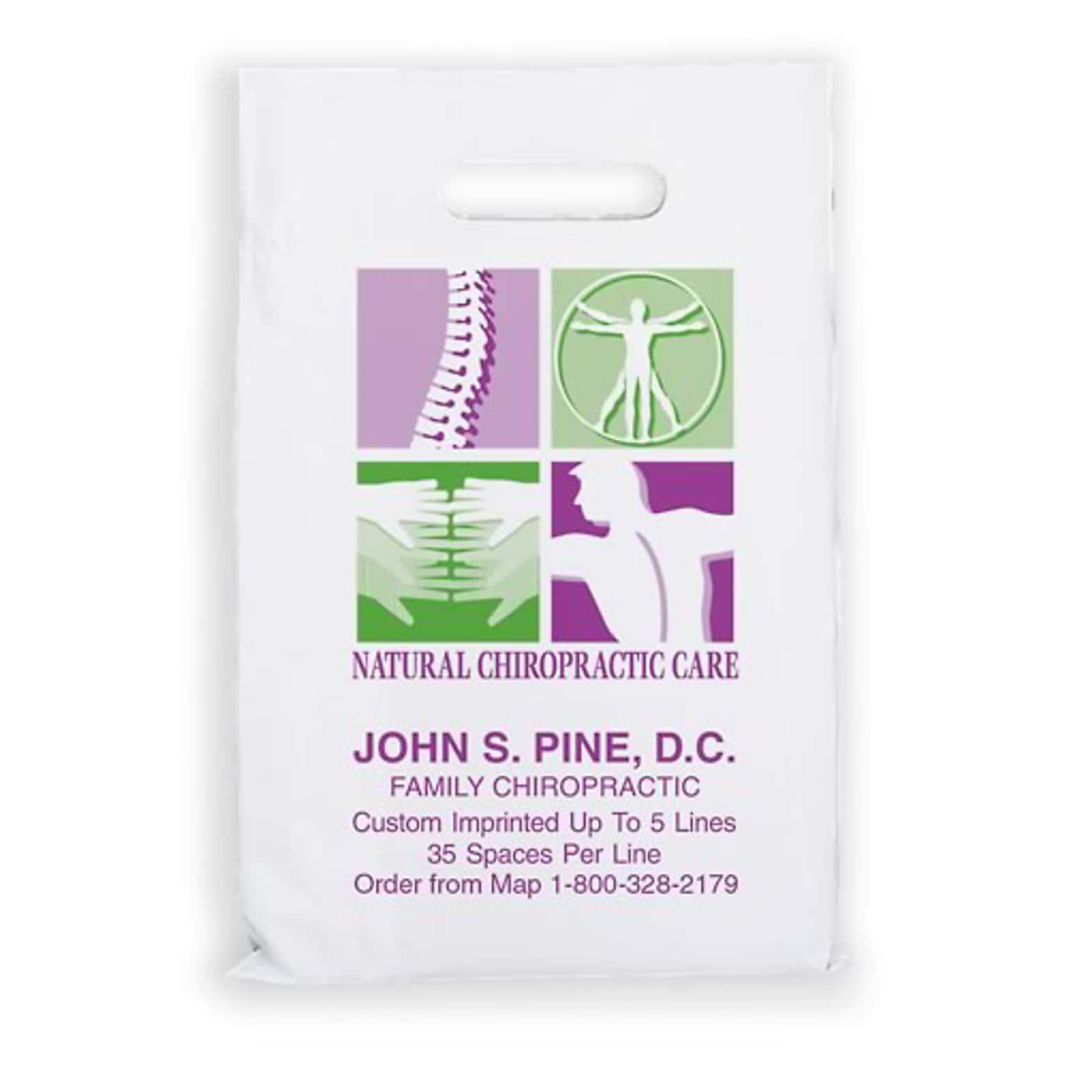Medical Arts Press® Chiropractic Personalized Large 2-Color Supply Bags; 9x13, Natural Chiropractic Care, 100 Bags, (653731)
