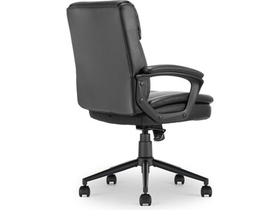Click365 Transform 2.0 Ergonomic Bonded Leather Swivel Desk Chair, Black (CCHR10007B)