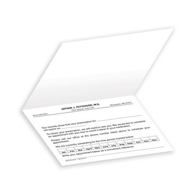 Custom CommuniCard™, 4 x 6 Folded Cards, 110# White Index, Black Ink, 2-Sided, 100/Pk