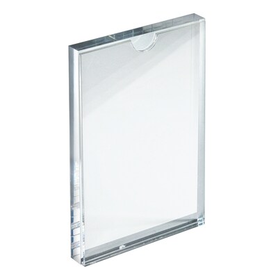Azar Card Holder, Desktop/Countertop, Top Loading Acrylic, 2/Pack (104552-2PK)