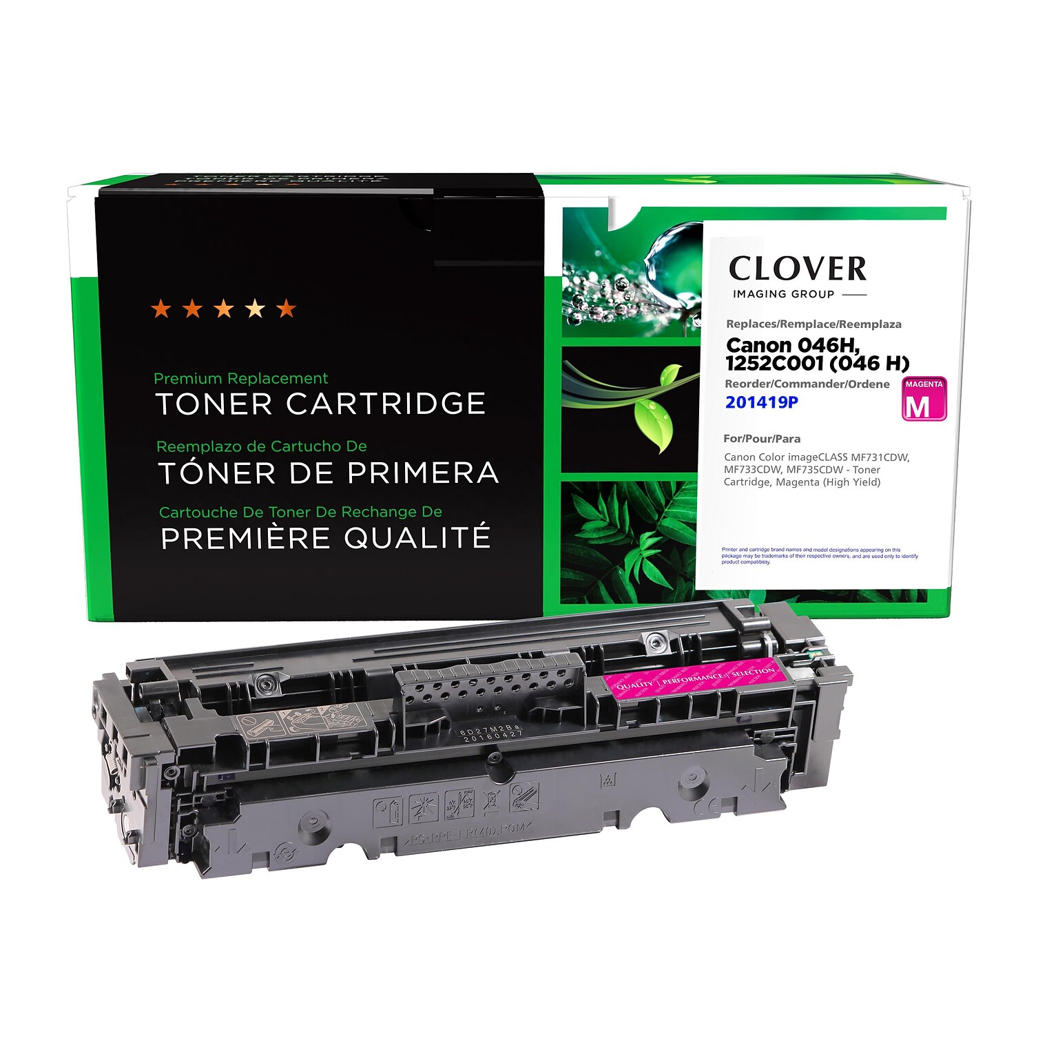 Clover Imaging Group Remanufactured Magenta High Yield Toner Cartridge Replacement for Canon 046H (1252C001)