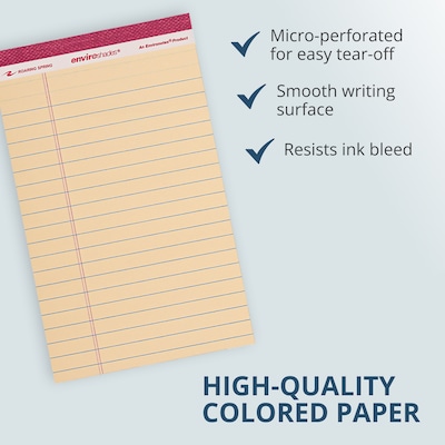Roaring Spring Paper Products Enviroshades Notepad, 5" x 8.25", Legal Ruled, 6/Pack (74220)