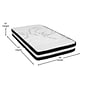 Flash Furniture Capri Comfortable Sleep 10" CertiPUR-US Certified Hybrid Pocket Spring Mattress, Twin (CLE230PRT10)
