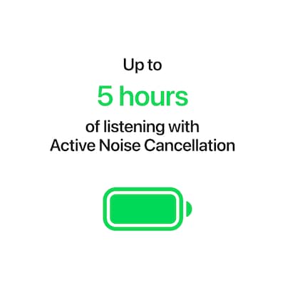Apple AirPods 5 Wireless Active Noise Cancellation Earbuds with Wireless Charging Case, Bluetooth, White (MKFT4LL/A)