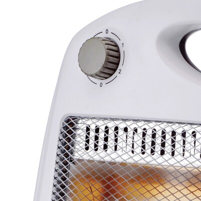 Brentwood Kool Zone 800-Watt-Max 2,700 BTU Portable Indoor Quartz Space Heater, White (H-Q801W)