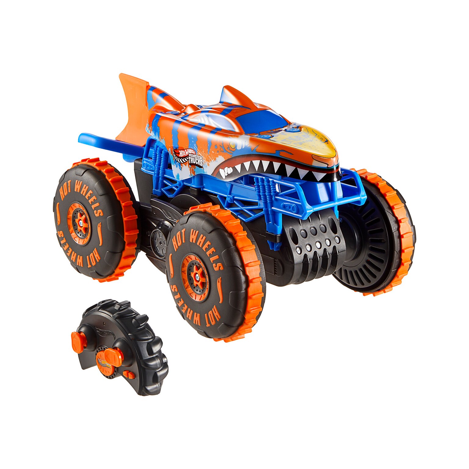 Mattel Hot Wheels Monster Trucks Tiger Shark Climber RC Vehicle (JFR39)