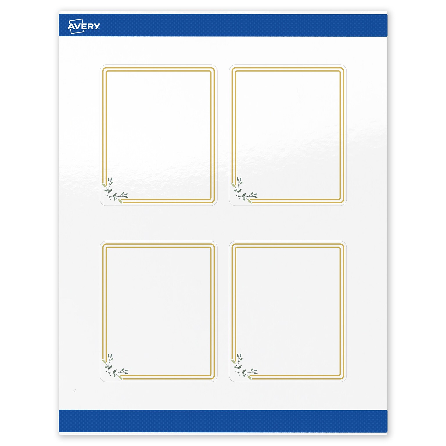 Avery Laser/Inkjet Rectangle Multipurpose Labels, 4 x 3-1/3, White, 40/Pack (S00-DMQ)