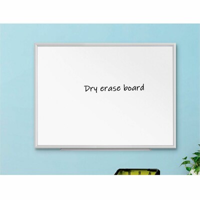 Lorell Styrene Dry-Erase Whiteboard, Aluminum Frame, 4' x 3' (LLR00587)