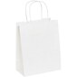 Paper Shopping Bags; White, 10Hx8Wx4-3/4"D