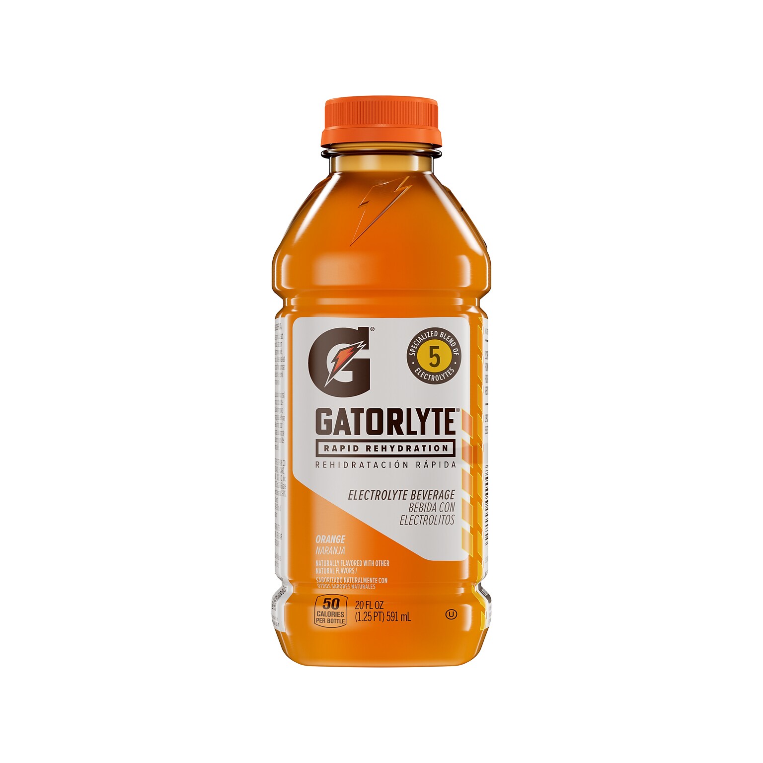 Gatorade Gatorlyte Orange Sports Drink, 20 fl. oz., 12 Bottles/Carton (4790)