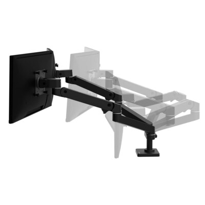 Ergotron LX Adjustable Dual Desk Monitor Arm, Up to 27", Black (45-686-293)