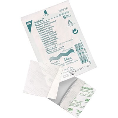 3M™ Tegaderm™ Transparent Film Dressing First Aid Style; 100/Box