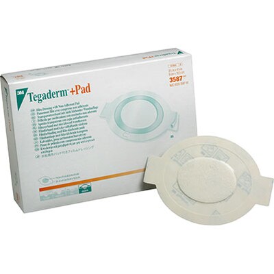 3M™ Tegaderm™ +Pad Film Dressing With Non-Adherent Pad; 3.5 x 4.125, Pad Sz 1.75 x 2.375, 100/Cs
