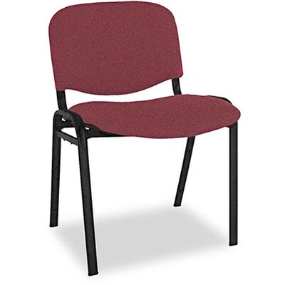 Continental Series Stacking Chairs, Burgundy Fabric Upholstery, 4/Carton