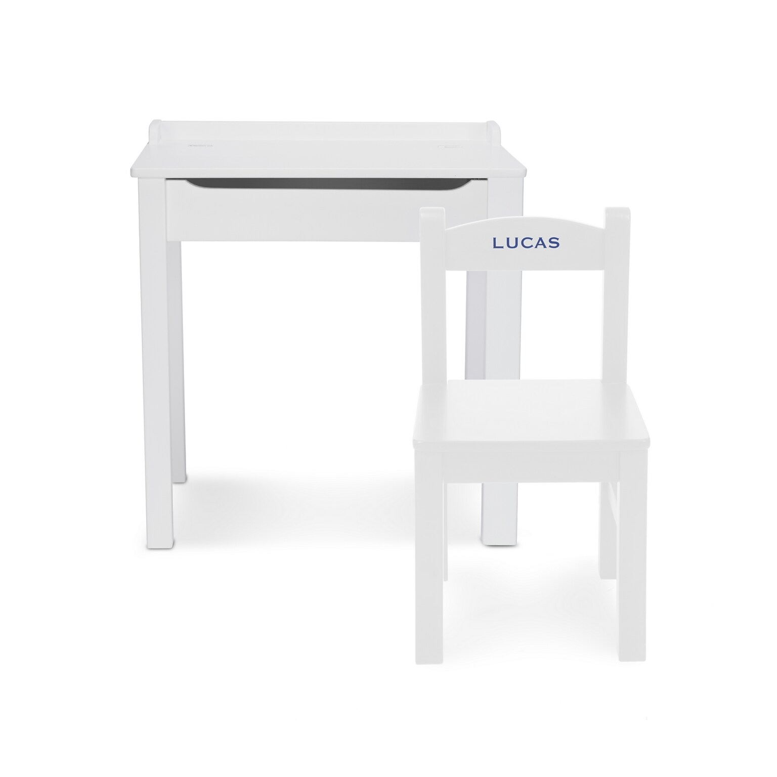 Melissa & Doug Wooden Lift-Top Desk & Chair, White (30231)