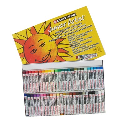 Sakura Cray-Pas Junior Artist Oil Pastels, 48 Assorted Colors, 50/Set, 2 Sets/Bundle (SAKXEP50-2)