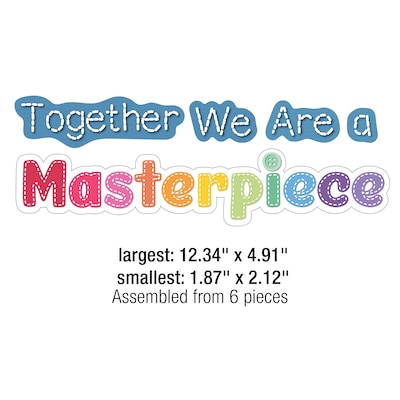 Carson Dellosa Crafty and Cool Together We Are a Masterpiece Motivational Bulletin Board Set, 54 Pieces/Set (110599)