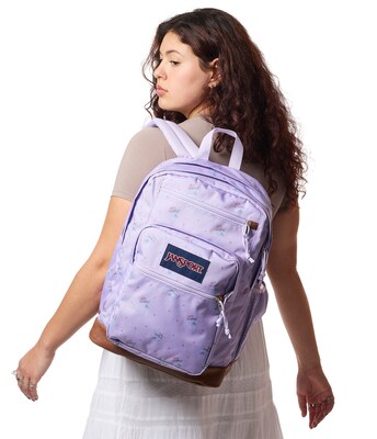 JanSport Cool Student Pastel Petals Laptop Backpack, Large, Lilac (JS0A2SDDA1Y)