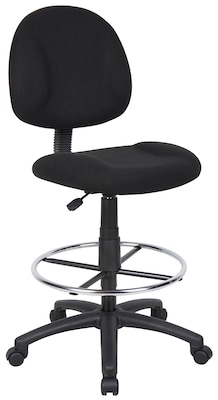 Boss® Drafting Stool w/ Footring; Black