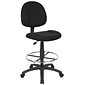 Boss® Drafting Stool w/ Footring; Black