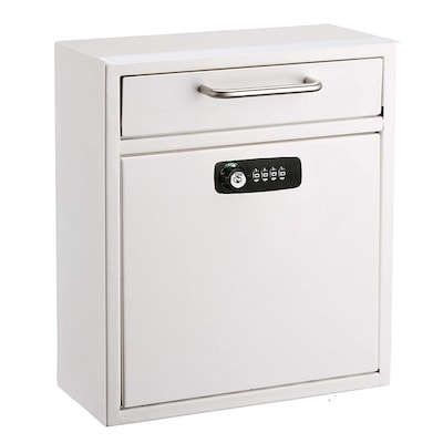AdirOffice Steel Medium Wall Mounted Interoffice Mailbox Drop Box, White (631-05-WHI-KC)