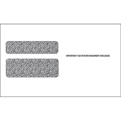 TOPS Self Seal W-2 Tax Double Window Envelope, 24 lb., White, 5 5/8 x 9 1/2, 100/Pack (7520ESQ)