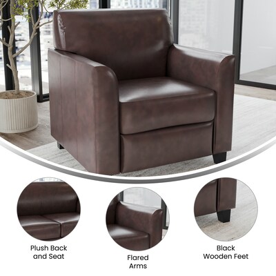 Flash Furniture HERCULES Diplomat Series LeatherSoft Office Guest and Reception Chair, Brown (BT8271BN)