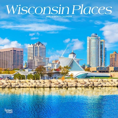2025 BrownTrout Wisconsin Places 12 x 12 Monthly  Wall Calendar (9781975483081)