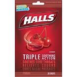 Halls® Cough Drops; Cherry, 30 Count, 12 Bags/Box (AMC62182)