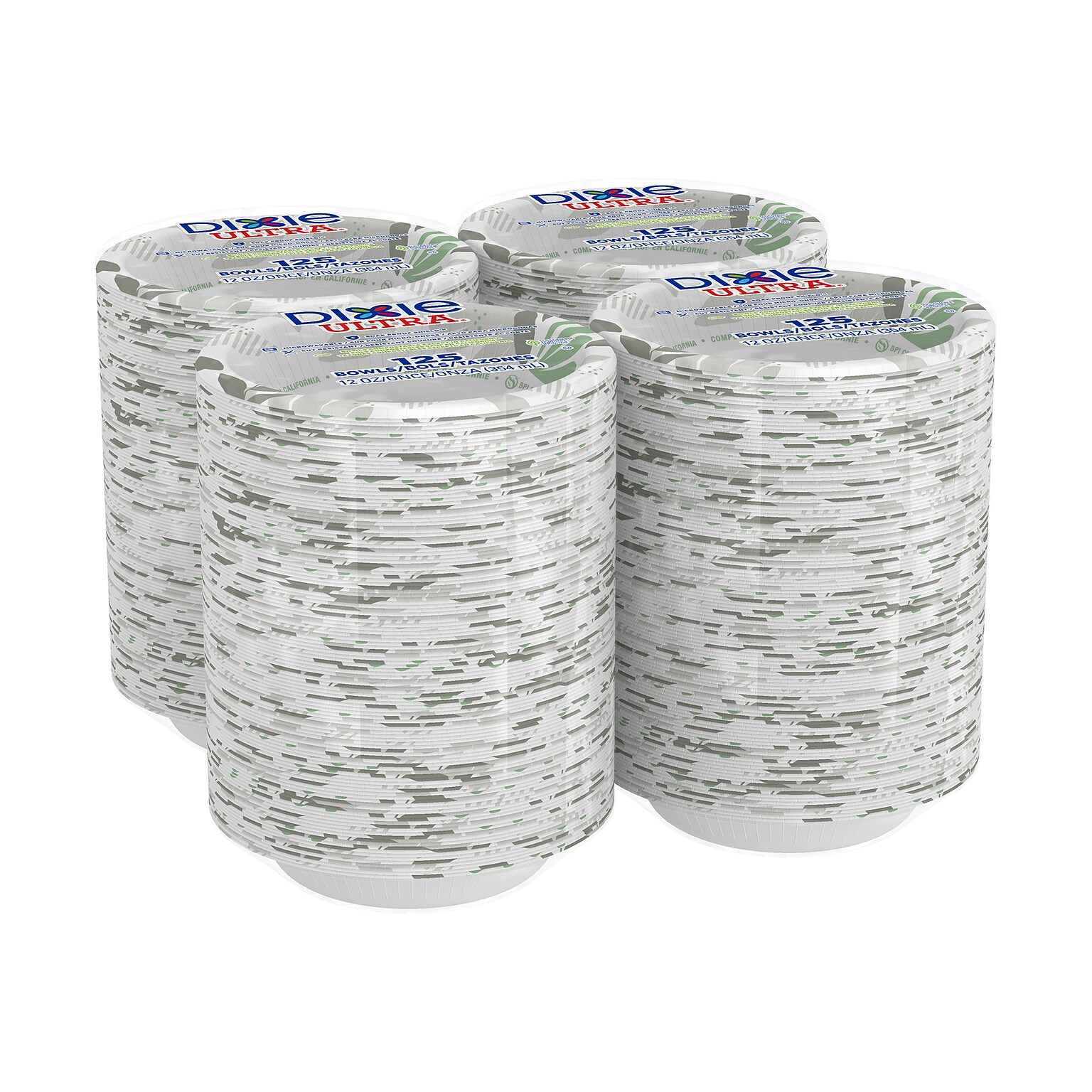 Dixie Ultra Pathways Paper Bowls, 12 oz., Multicolor, 500/Carton (SXB12WS)