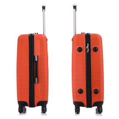 InUSA Royal 2-Piece Hardside Spinner Luggage Set, TSA Checkpoint Friendly, Orange (IUROY0SM-ORG)