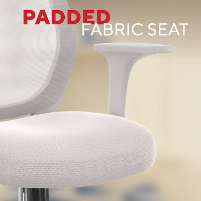 Staples Essentials Ergonomic Fabric Swivel Task Chair, Gray (UN58149)