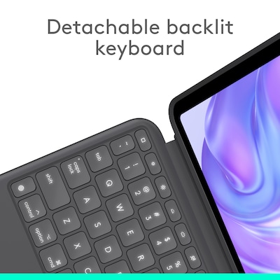 Logitech Combo Touch iPad Pro 11-inch (M4 & M5) (2024 & 2025) Keyboard Case, Graphite (920-012659)