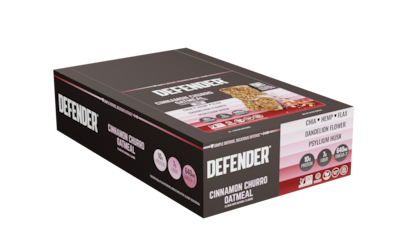 Defender Gluten Free Cinnamon Churro Oatmeal Nutrition Bar, 1.55 oz., 12 Bars/Box (E0044DB01CC)