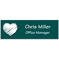 Engraved Identification Badges; 1x3, Pine with White Letters