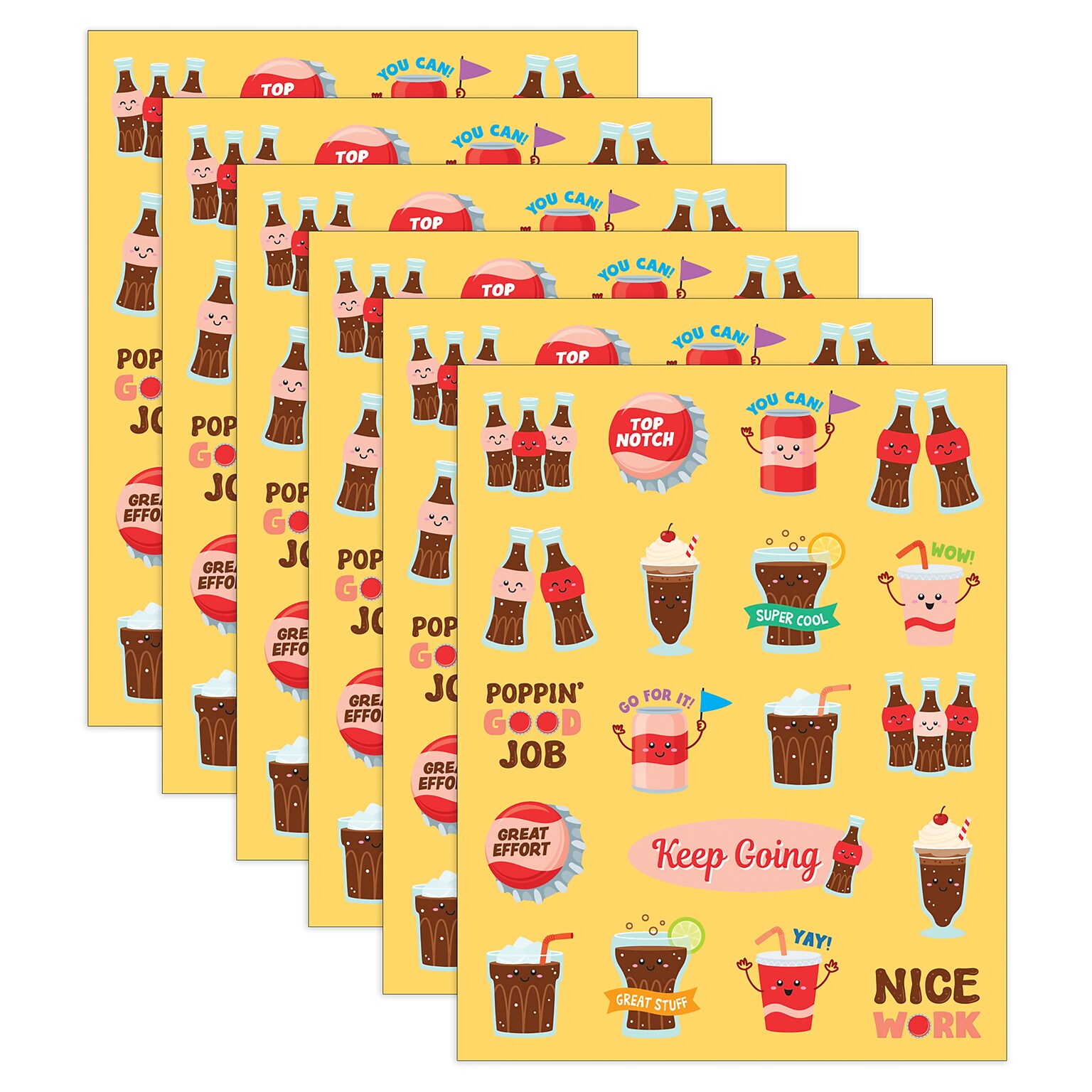 Teacher Created Resources Cola Smelly Stickers, Multicolored, 114/Pack, 6/Packs/Bundle (TCR9453-6)