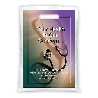 Medical Arts Press® Medical Personalized Full Color Bags; 9x13, Stethoscope Photo