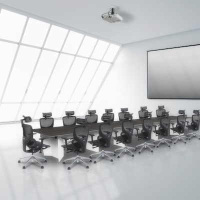 Regency Array 240W x 48D Conference Table with Grommet, Ash Grey/White (ACT24048AGWH)